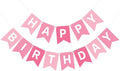 Hooqict Happy Birthday Banner Pink Birthday Decorations by Hooqict
