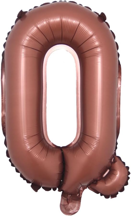 Chocolate Color Letter Number Foil balloons 1pc 16inch Alphabet Digital by RUIANSI
