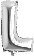 16" inch Single Silver Alphabet Letter number Balloons Aluminum Hanging Foil by REIANS