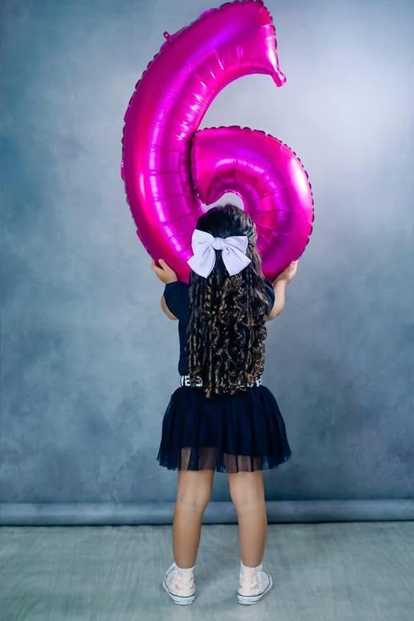 Number Balloons 40 Inch Rose Purple 4 Balloon - Image 4