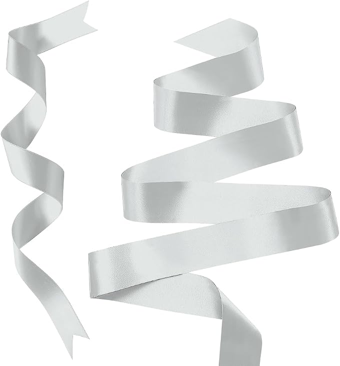 Silver Satin Ribbon For Gift Wrapping1 Inch 25 Yards Easter Ribbons For Crafts - Image 3