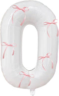 32 Inch White Number Foil Balloon by Tsangbaby