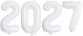 White 2027 Foil Number Balloons by GOER