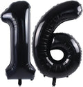TONIFUL 40 Inch Black Number 16 Balloon Large Foil 16th Birthday Decoration | by TONIFUL