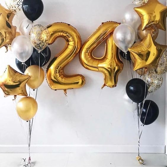 Gold Number 0 Balloon 40 Inch, 0th Birthday Party Decorations Men Women | Foil - Image 8