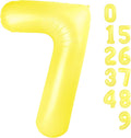 7 Balloon Number 40 Inch Yellow Balloons by Mluchee