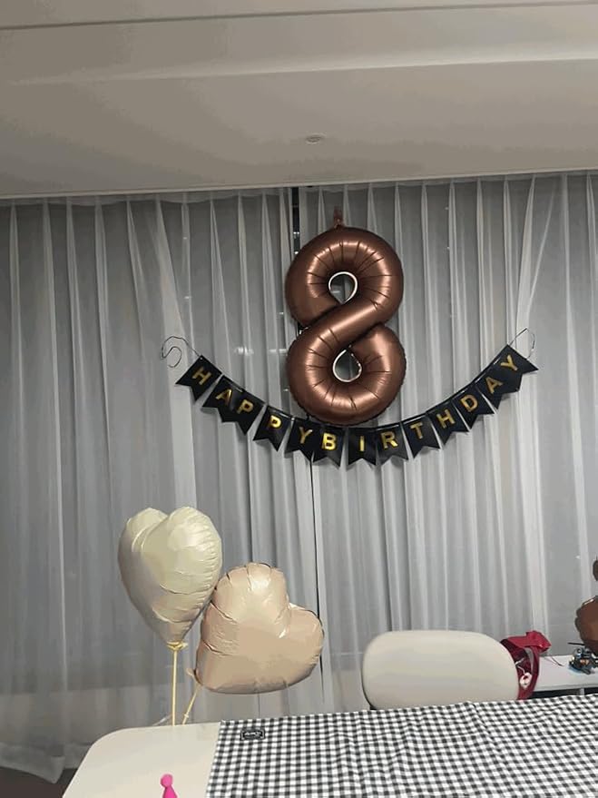 0 Balloon - Brown Birthday Number Balloons, 40 Inch Decorations Men Women | - Image 4