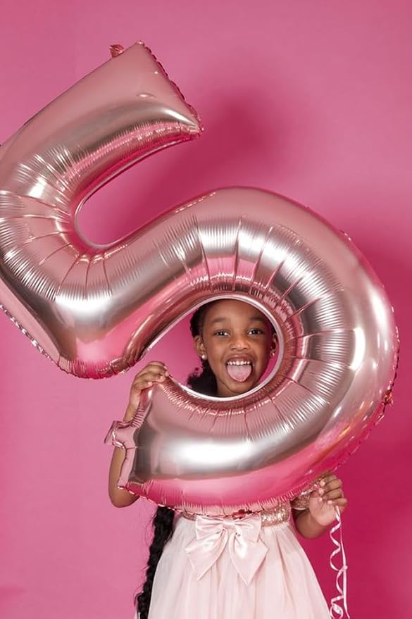 8 Balloon Numbers Birthday Decorations, 40In Rose Gold Balloons - Image 4