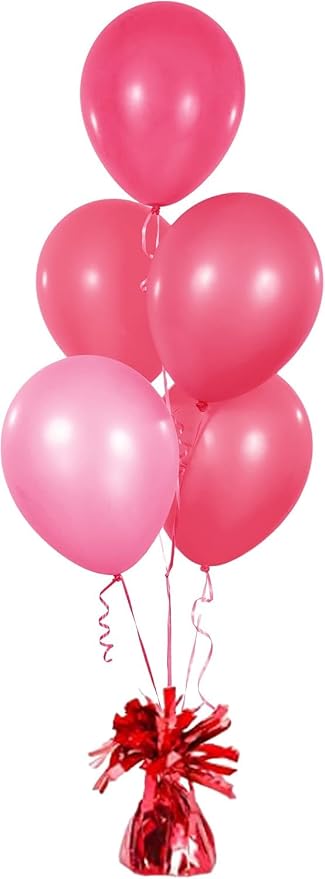 Chochkees Red 6-Pack Metallic Balloon Weights, Birthday Party Favors, Novelty - Image 2