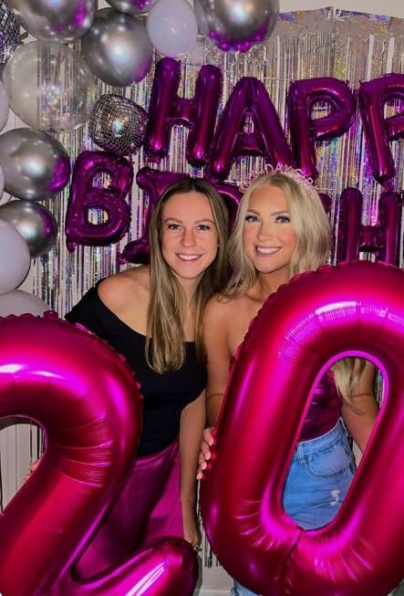 Hot Pink Number 0 Balloon 40 inch, Balloon numbers party supplies, deco photo - Image 5