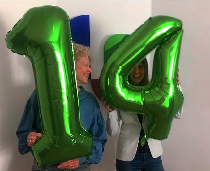 Green Number 1 Balloon 40 Inch, 1st Birthday Party Decorations Men Women | Foil - Image 4