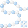 100PCS Blue and White Link Balloons, Baby Light Blue White Linking Balloons by Govpy