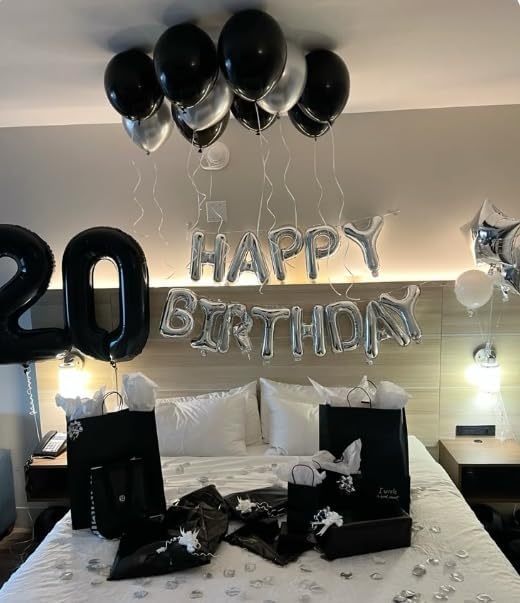 Black 40 Inch 20 Number Balloons, Balloon Decorations - Image 5