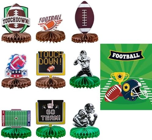 Football Party Decorations for Super Game Bowl 2027 - Game Day Honeycomb for Table Centerpiece | Football Party Decorations Favors Supplies Indoor Outdoor - Holiday Birthday Party Decor for Table Home by OHOME