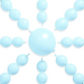 PartyWoo Baby Blue Linking Balloons 100pcs 12 Inch Blue Link Balloons | by PartyWoo