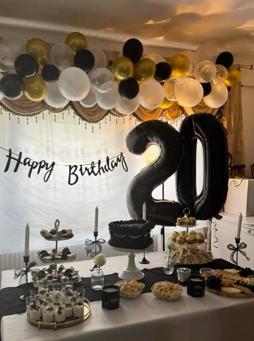 Black 40 Inch 0 Number Balloons, Balloon Decorations - Image 3