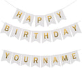 White Happy Birthday Bunting by Uorbmaio