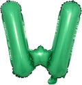 16 inch Green Alphabet Letter and Number Balloons Set Package, Aluminum Hanging by RUIANSI