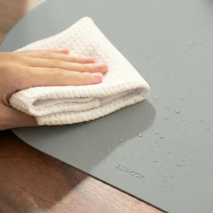 Mint Green Oval Silicone Placemats Set of 4 – Heat Resistant, Waterproof - Image 2