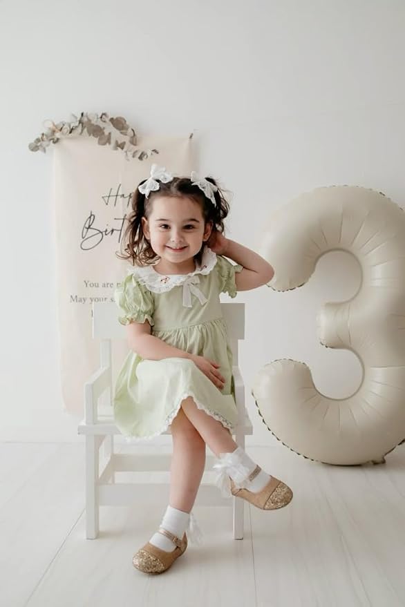 2 Number Balloons Cream 40 Inch Foil Balloon - Image 3