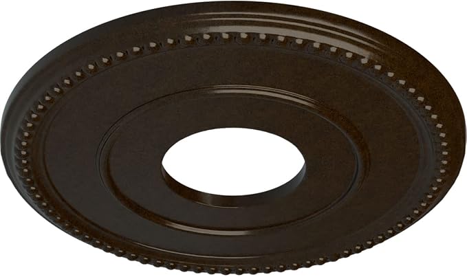 12 1/2"OD x 3 7/8"ID x 3/4"P Bradford Ceiling Medallion, Hand-Painted Bronze - Image 2