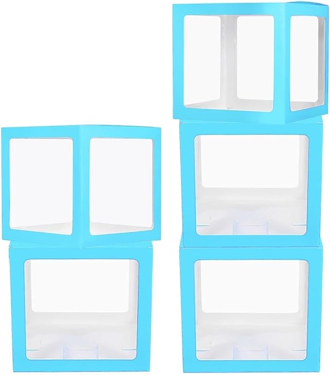 uxcell 4 Pcs Party Balloon Boxes, Transparent Balloon Boxes by uxcell