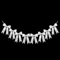 1 String of 8PCS White Bow Garland Banner Decoration, Pre-Strung Satin Ribbon by Unknown