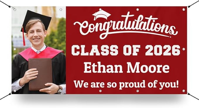 Personalized Graduation Photo Vinyl Banner Sign by Milweb1LLC