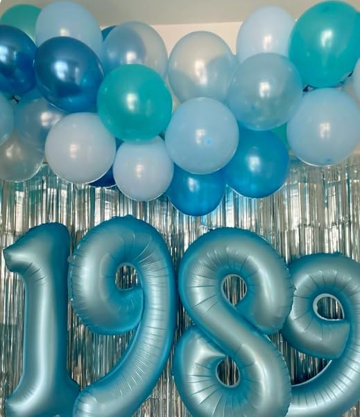Pearl Blue Number 8 Balloon 40 inch, 8th Birthday Party Balloons Decorations | - Image 6