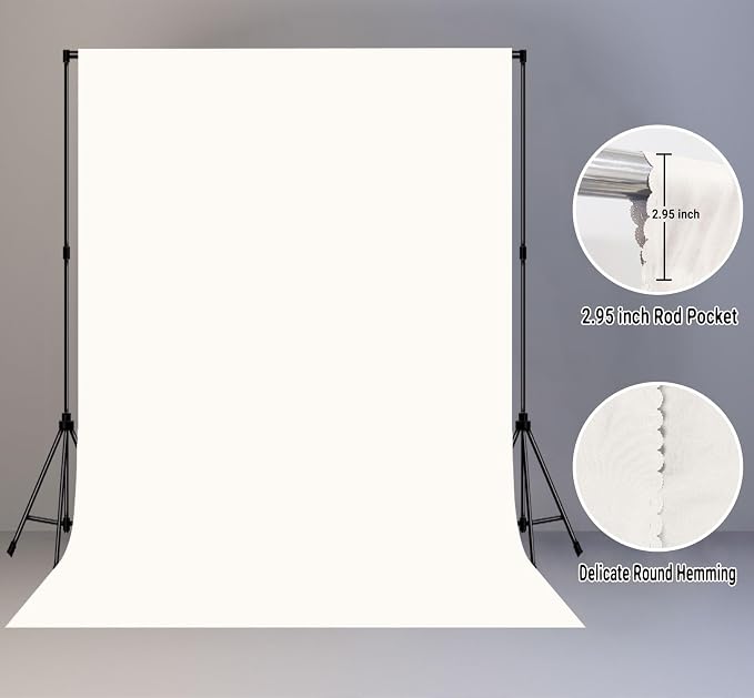 Ivory Photography Backdrop for Photoshoot, Fabric 8x10ft | Polyester Studio - Image 6