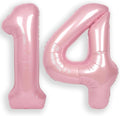 RainbowQ Pink 14 Balloon Number 40 Inch 0-40 Foil Large Balloons | Big Mylar 14 by RainbowQParty