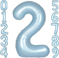 40 Inch Light Blue Number 2 Balloon 0-9 Big Helium Balloons | Large Giant by SULALABOO