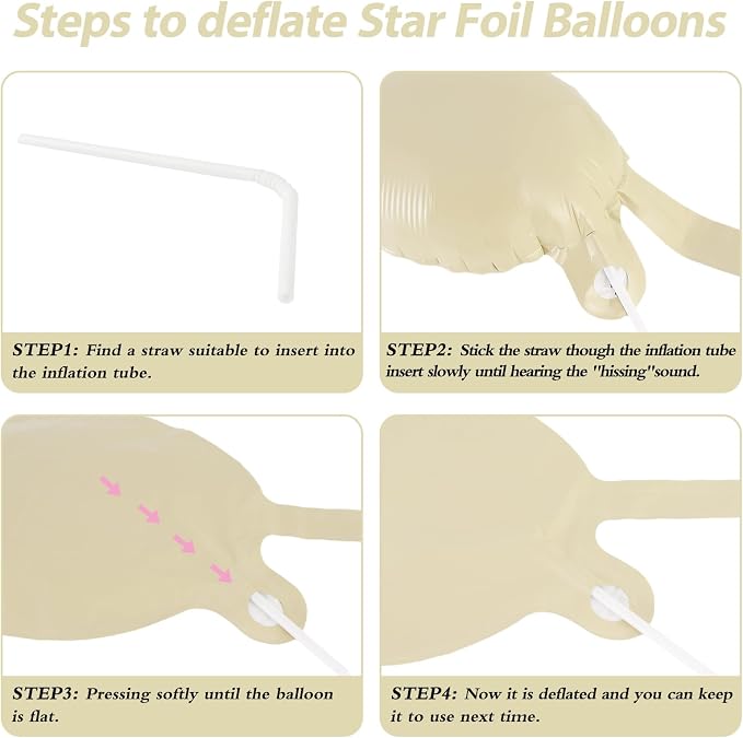 60 Pcs Star Balloons Explosion 12 Point Foil Cone Balloons Magic Balloon Large - Image 6