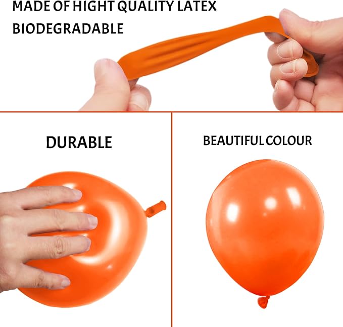 Orange Balloons 110Pcs, 5 Inch Small Latex Party Balloons, Mini Thick Orange - Image 3