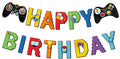 Video Game Controller Birthday Banner Video Gameing Theme Party Decorations by Adecortalk