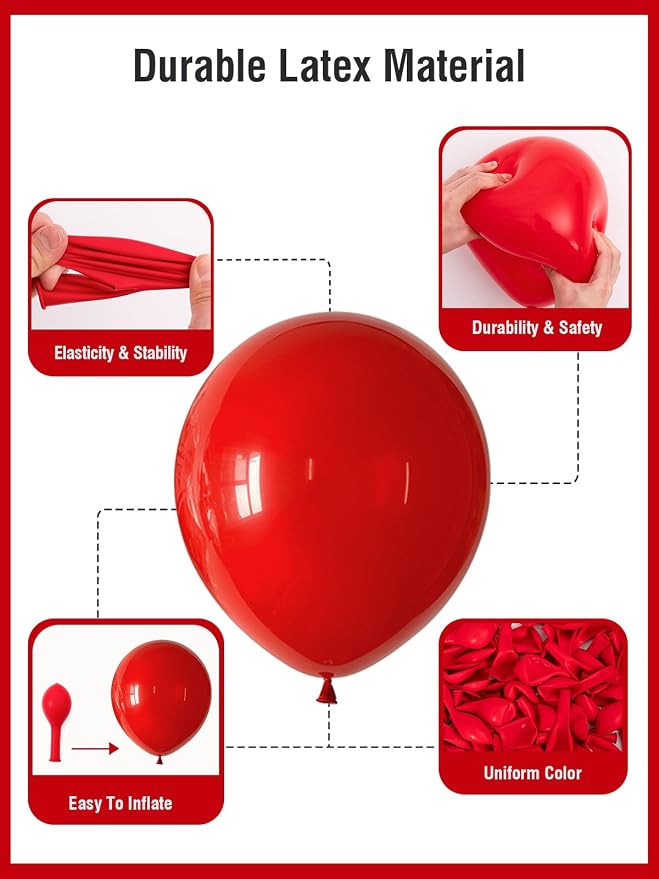 Rainbow Balloons 12 Inch 60 Pcs Assorted Color Latex Balloons - Image 3