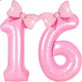 Pink Sweet 16 Balloon Numbers Pink Birthday Decorations by Unknown