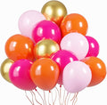 KBZVNAF Pink Orange Gold Latex Balloons 60 Pack 12 inch | Orange Pink Metallic by KBZVNAF