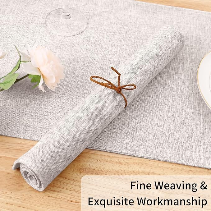 Homaxy Cloths Placemats for Dining Table Set of 4, Cotton Linen Blend Table Mats - Image 6