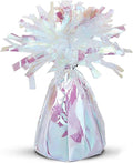 Iridescent Small Foil Balloon Weight - 6 oz - Vibrant Iridescent Hue Perfect by AmscanPartySupplies