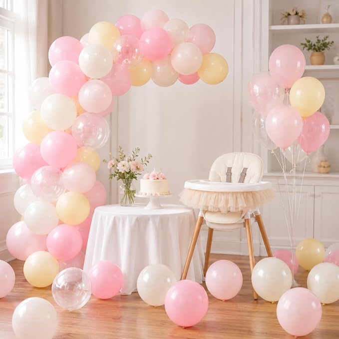 Pink and Yellow Balloons, 12 Inch Pastel Balloon - Image 8
