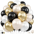 Black White and Gold Balloons, for Women Birthday Wedding Shower Bachelorette by FEYG