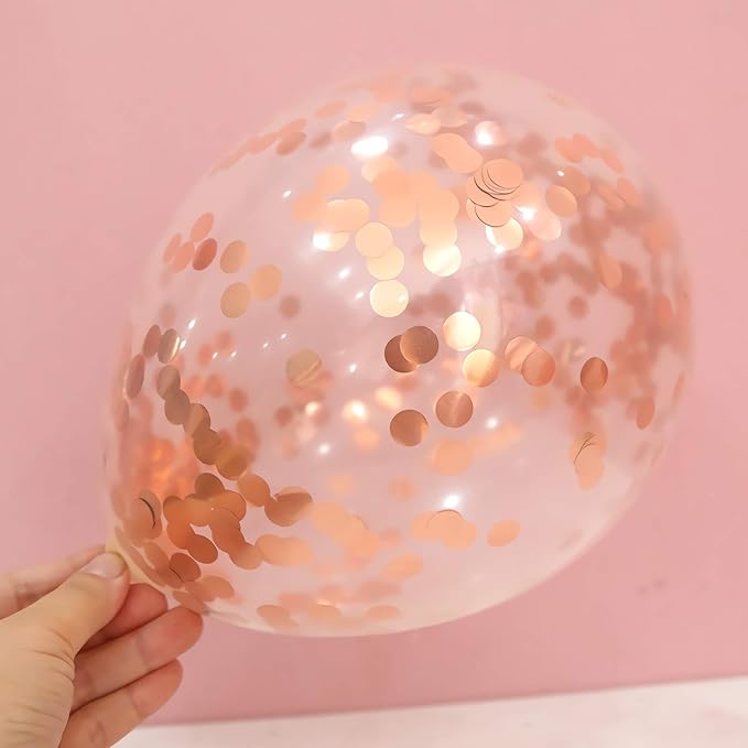 Rose Gold Confetti Balloons - Image 7