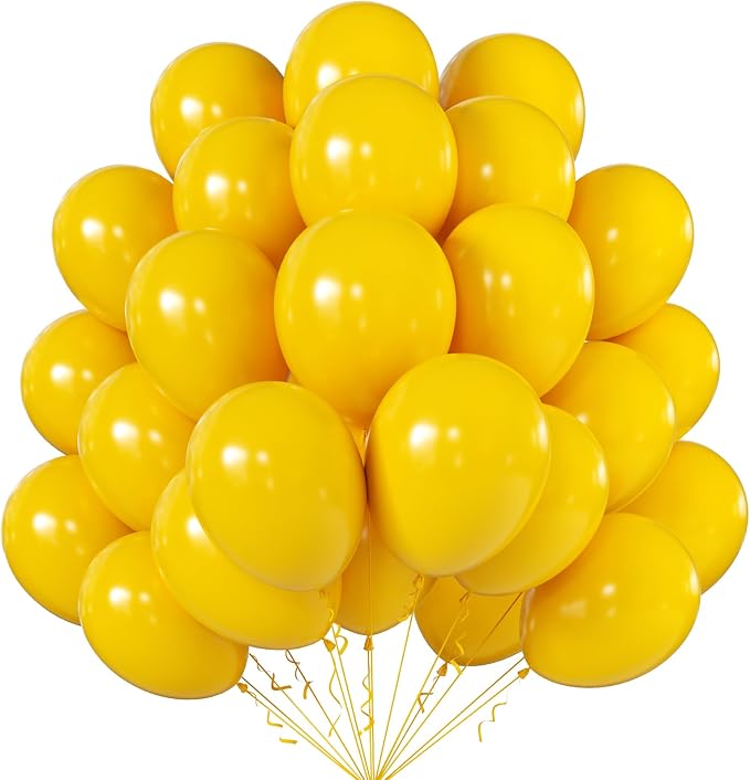 12 Inch Lemon Yellow Balloons, Baby Shower, Graduate Party Decorations by KALOR