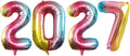 Rainbow 2027 Foil Number Balloons by GOER
