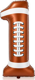 Blueweenly Football 1st Birthday Balloon 40 Inches Number 1 Balloon Giant by Blueweenly