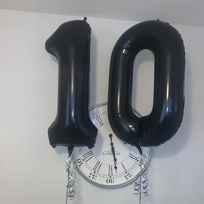 Black 7 Balloon Number, 40 Inch Number 7 Balloon Large Black 7 Foil Mylar - Image 5