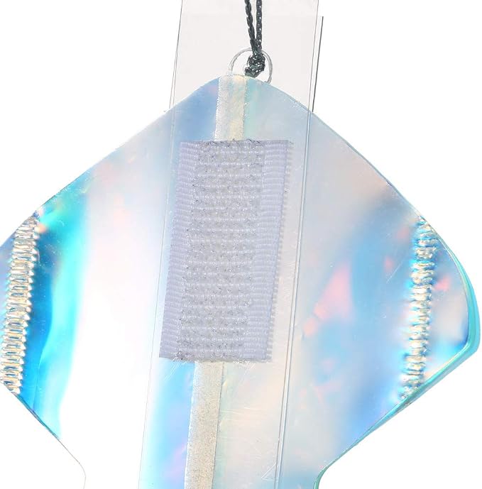 Iridescent Hanging Decorations Round Foil Decorative Folding Fans Rainbow Shine - Image 3