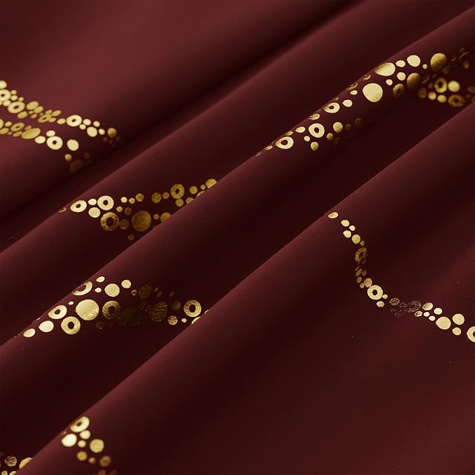 Yakamok Blackout Curtains 63 inch Length Living Room Thermal Insulated Gold - Image 7