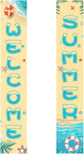 BlissYard 2pcs Welcome Summer Door Banner Beach Themed Decorations Sea Star by BlissYard